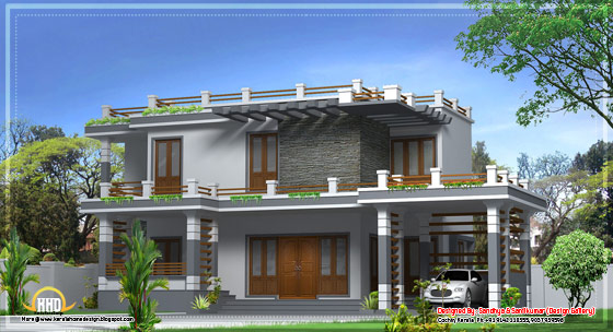 Modern home design in Kerala - 2520 Sq.Ft. - April 2012