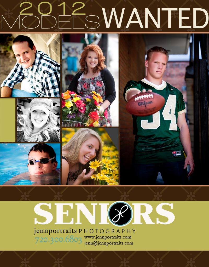Jenn Portraits Photography 2012 SENIOR MODELS WANTED