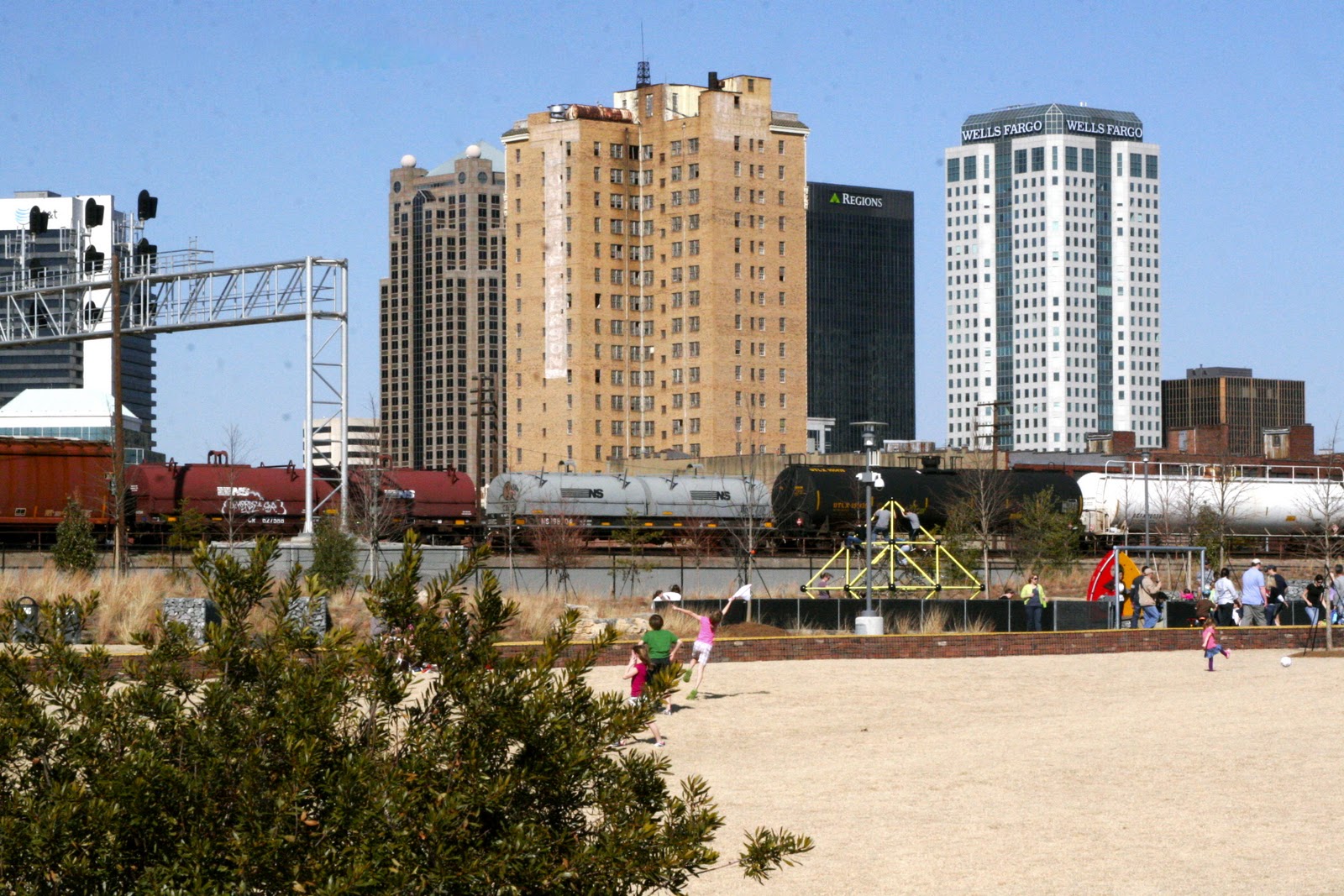 grass stains Railroad Park, FTW!