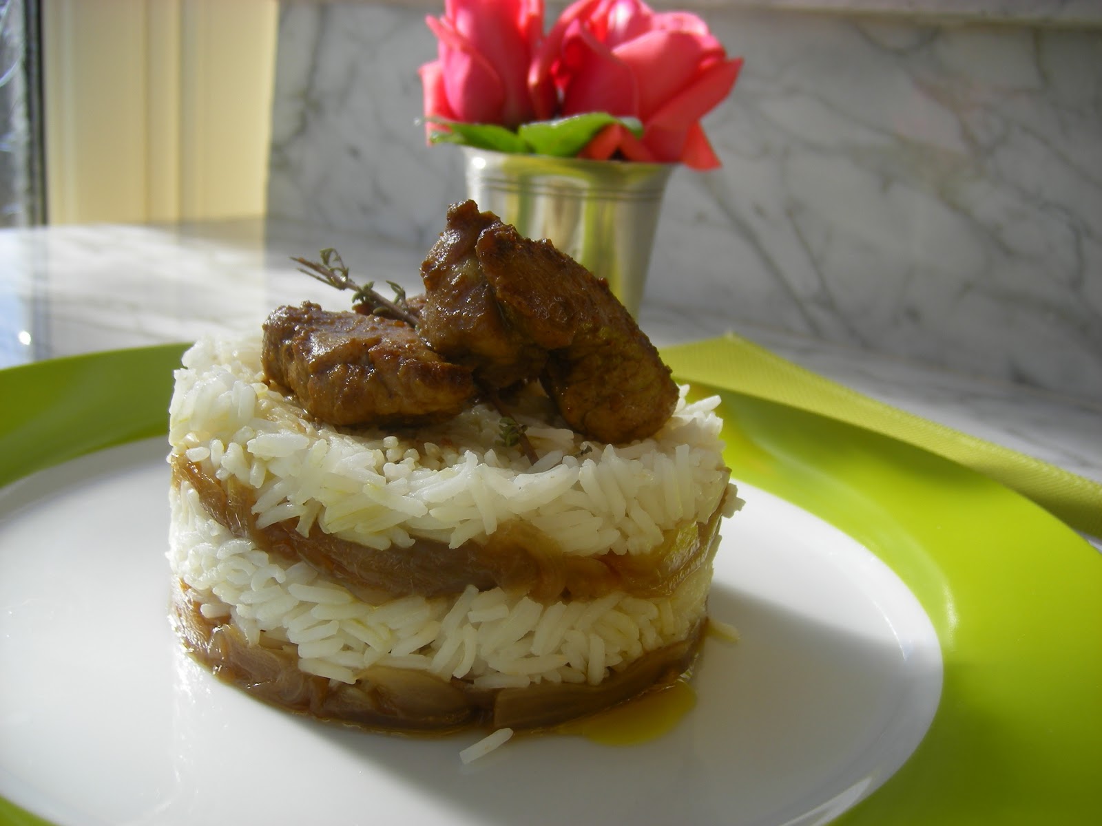 el placer del paladar Arroz Basmati con Solomillo al Ras el Hanout