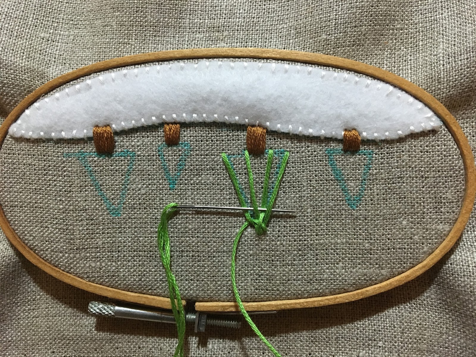woven trellis stitch