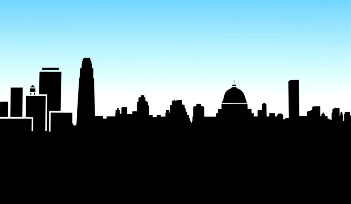 Cartoon City Skyline at Night Cartoon City Skyline at Night