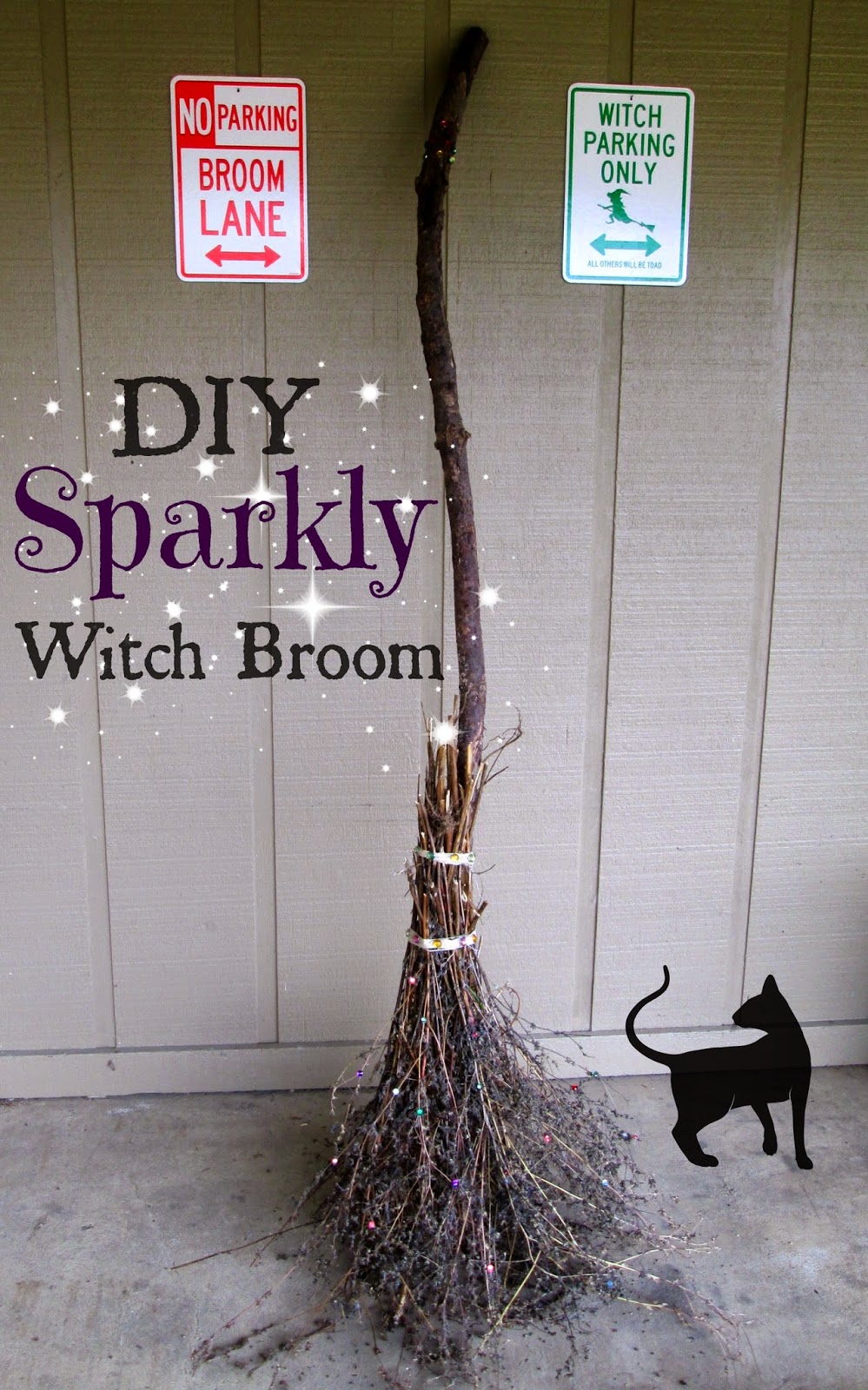 THE REHOMESTEADERS DIY Sparkly Witch Broom