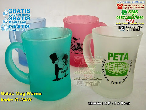 Gelas Mug Warna Gelas Beling