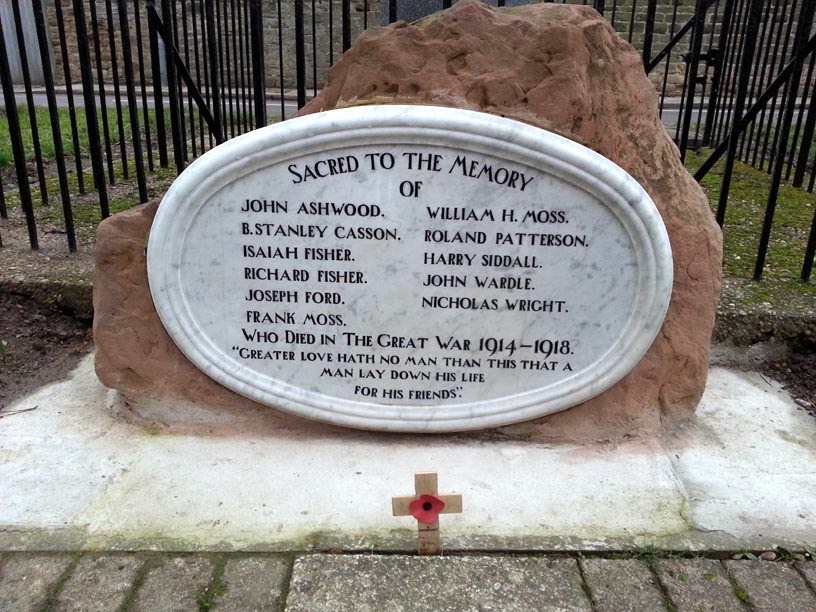Barnsley & District War Memorials Billingley, Methodist Chapel