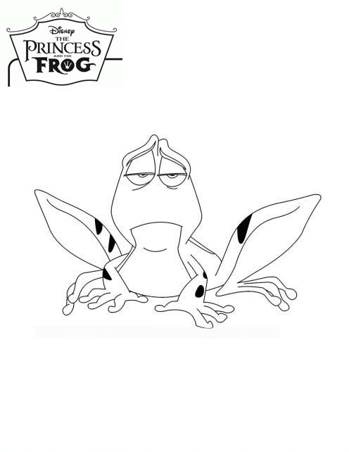 "The Princess and The Frog" Coloring Pages To Printable