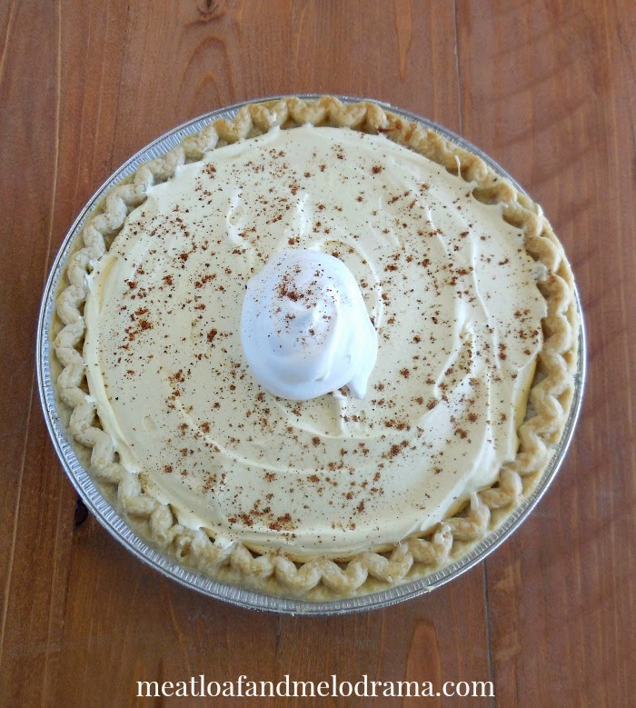 Meatloaf and Melodrama Eggnog Pie