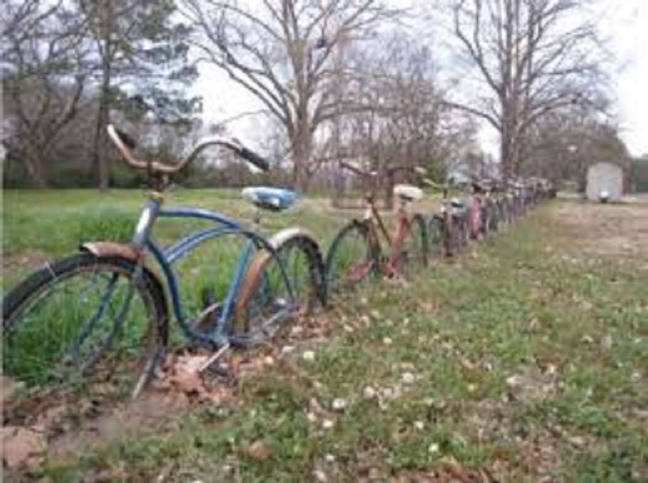 You can even use them to make a fence, if you have enough bikes