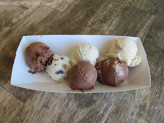 a tray of ice cream