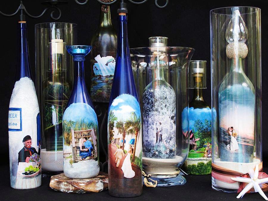 wine bottle recycle craft project art craft projects