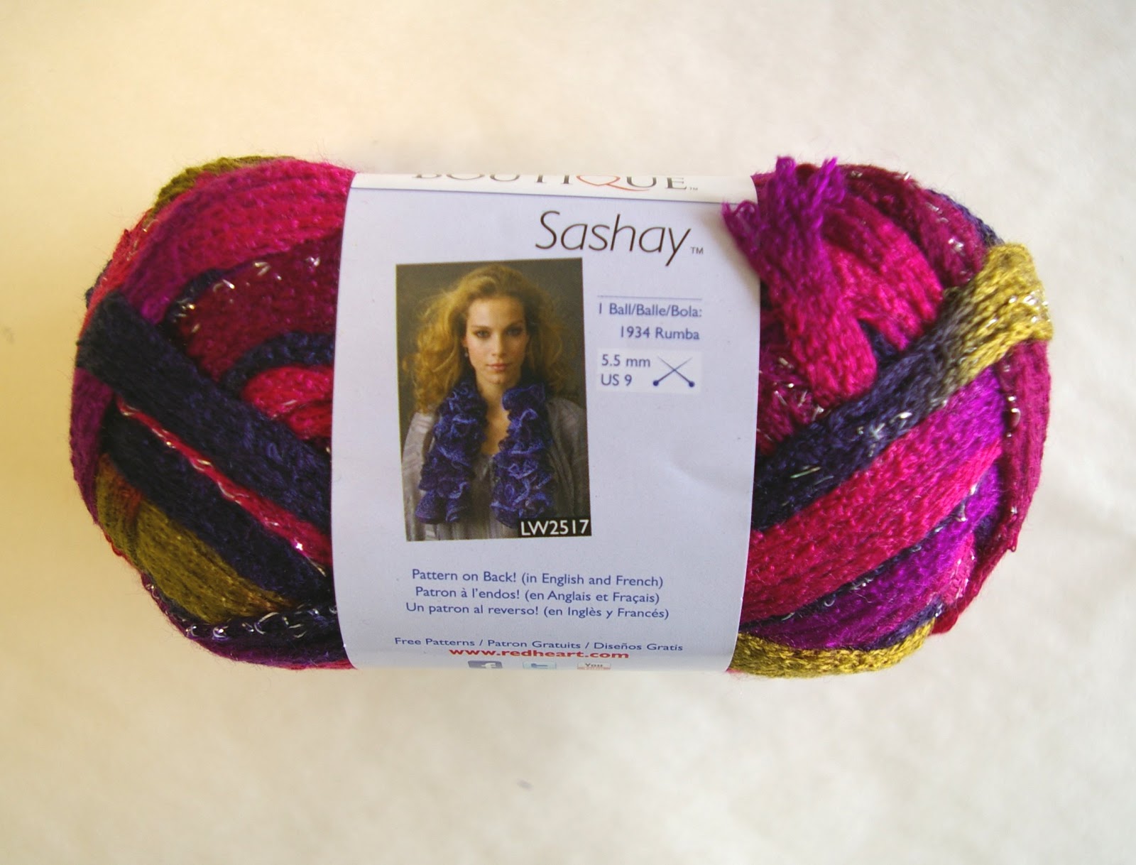 Knit In Your Sleep Sashay yarn colors from red heart