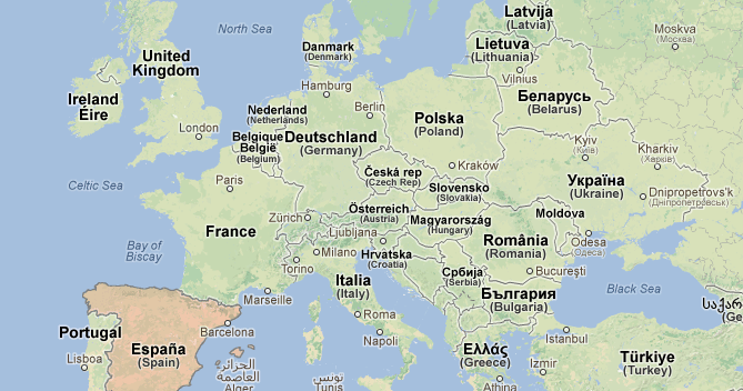 EuropaEspañaJR: Mapa Europa - Ubicacion España