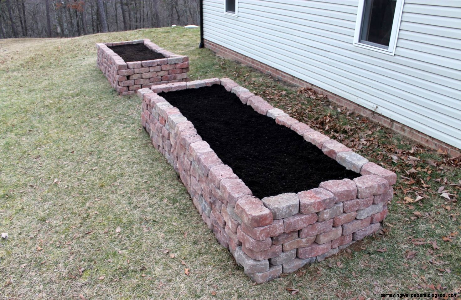 Paint Speckled Pawprints Raised Flagstone Vegetable Garden Beds Paint Speckled Pawprints Raised Flagstone Vegetable Garden Beds