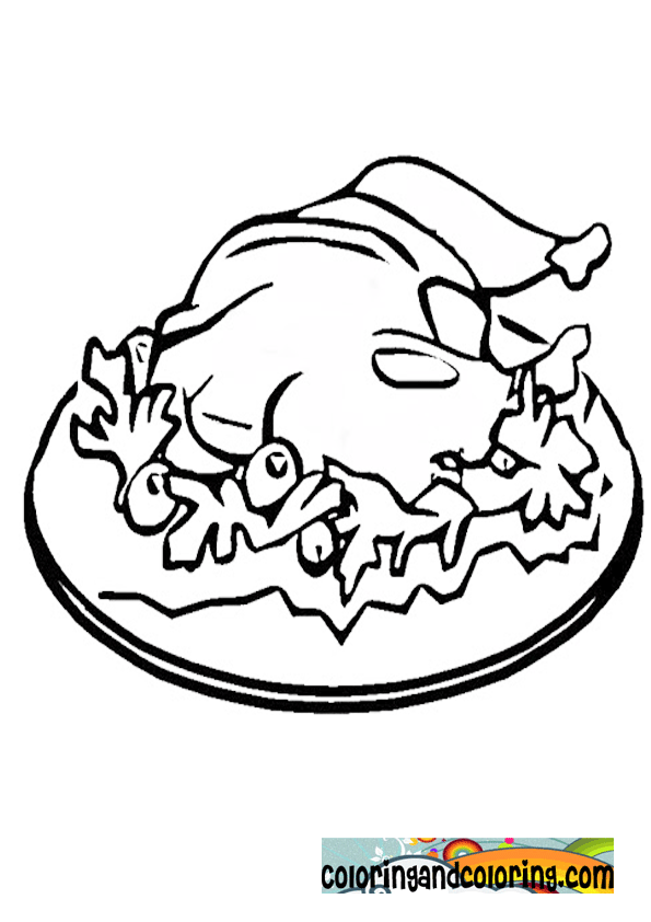 Grilled Chicken Salad Coloring Page Coloring Pages