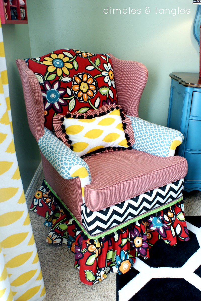 How to Reupholster a Chair...with a Hot Glue Gun! {Way Back Wednesdays