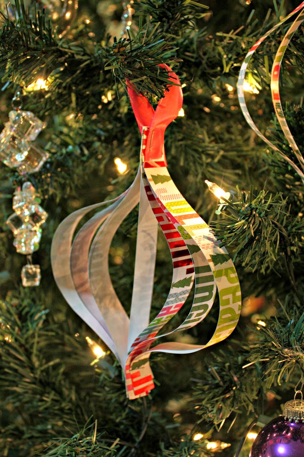 A Little Time and a Keyboard Festive Cardstock Christmas Ornament Craft