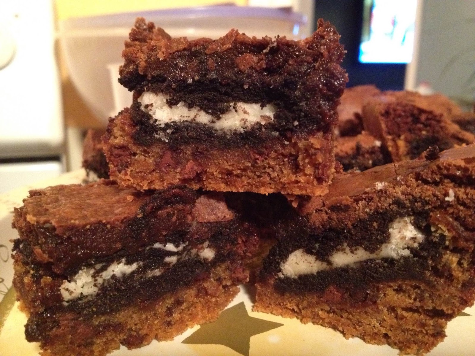 Hot Pink Thread Chewy Fudgy Chocolate Chip Cookie Oreo Brownie Bars