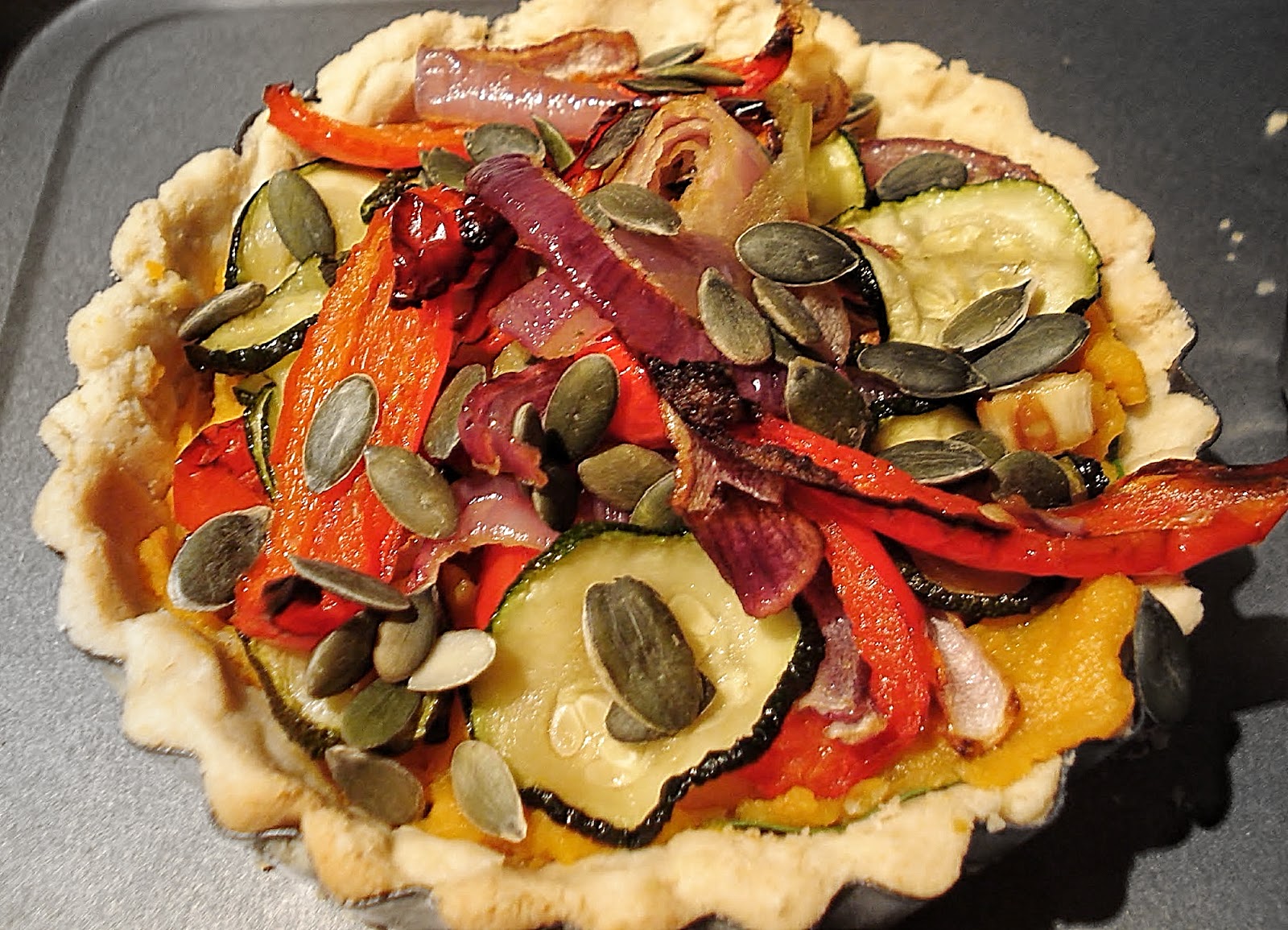 Roasted Vegetable Tart GF SCD Gluten Free SCD and Veggie