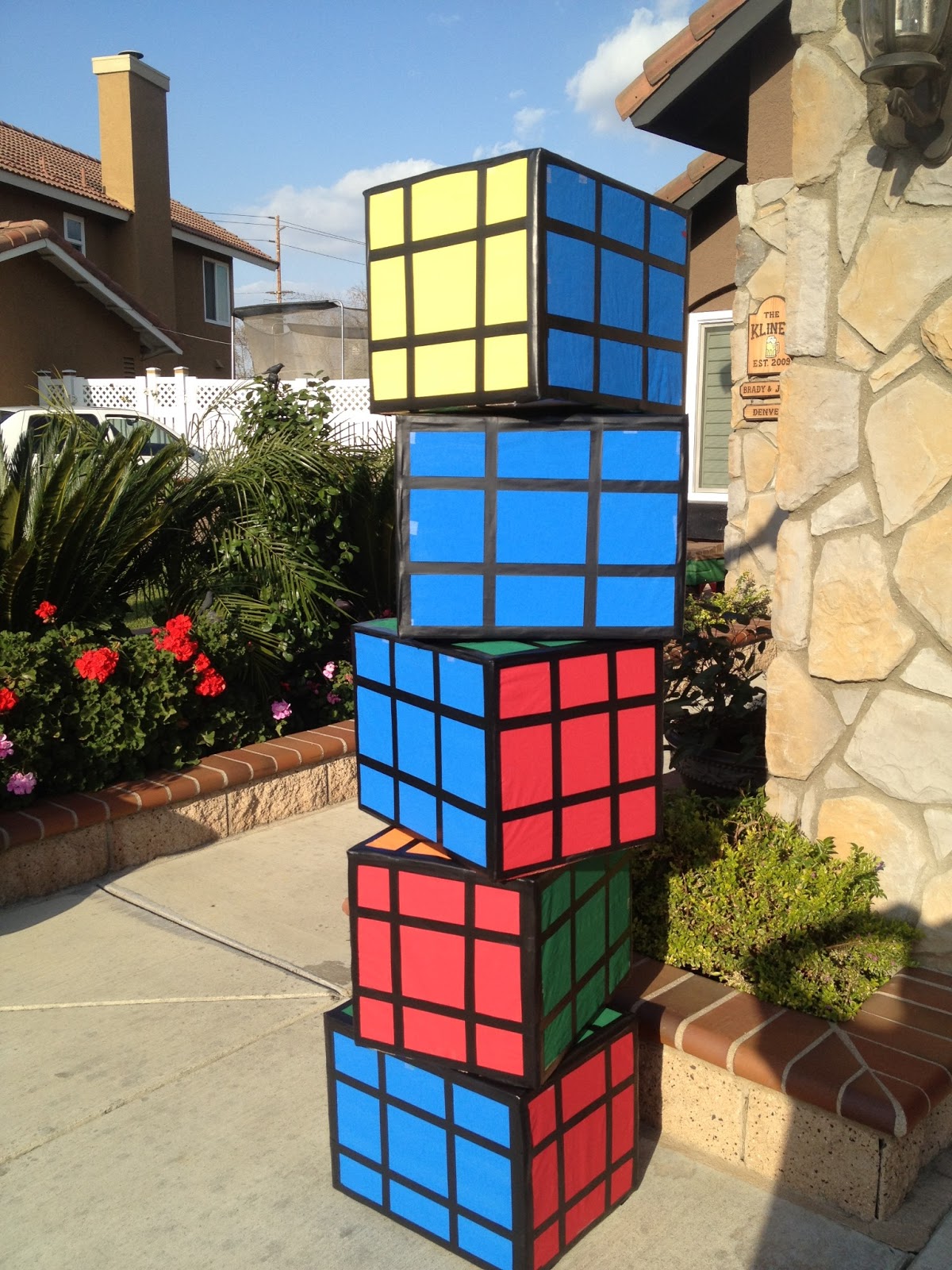 Three Crafty Cousins DIY Rubix Cubes 80's Theme