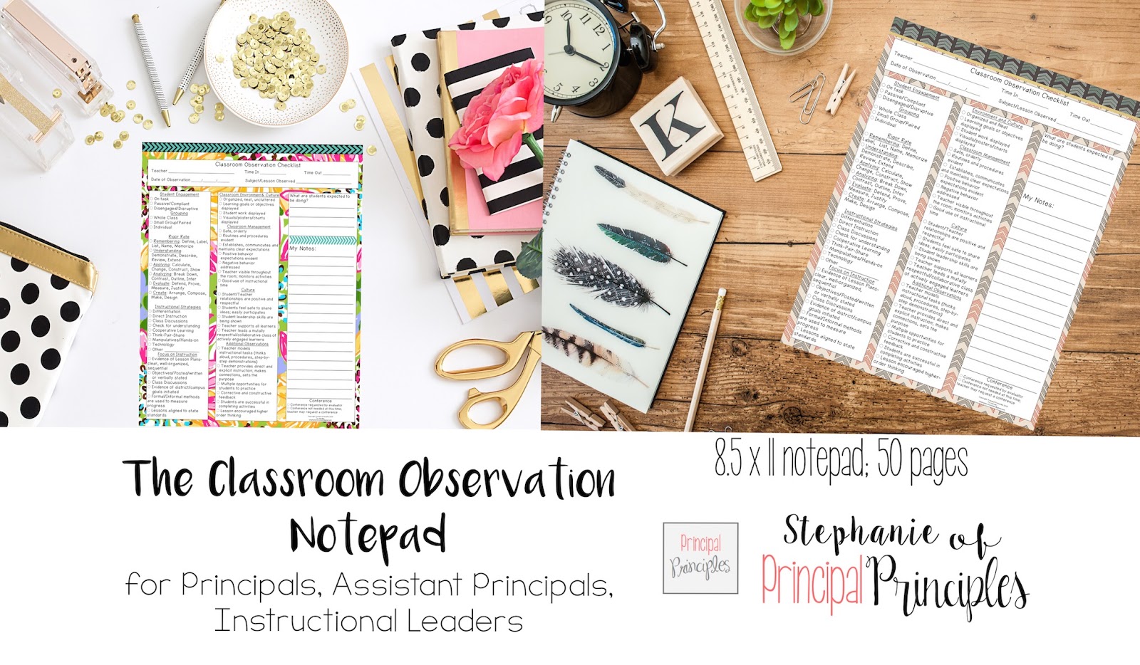 Classroom Observation Notepad Principal Principles