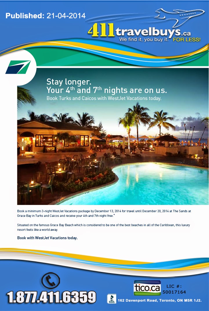 Westjet Vacations 411 travel buys Blowout Sale 411travelbuys.ca