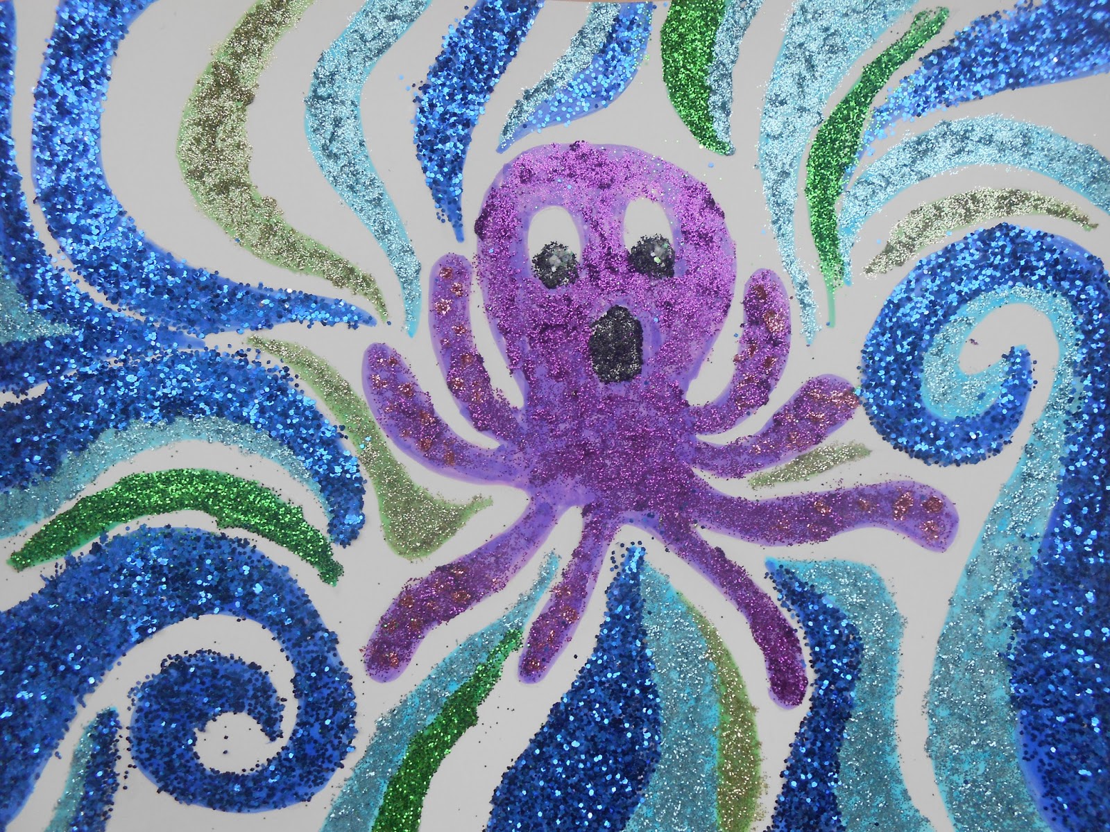 Art/ Drawing Glitter Octopus