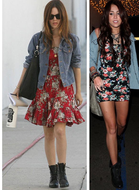 vestido colado com coturno