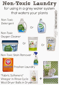 Non-Toxic Laundry - for using in a grey water system that waters your plants :: OrganizingMadeFun.com