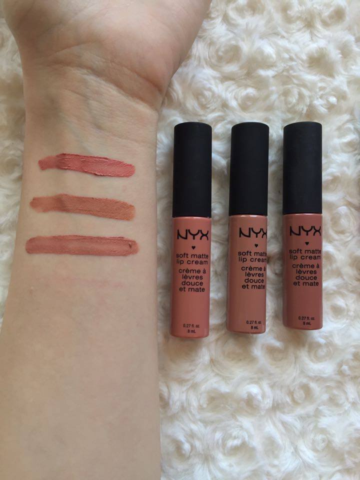 Leather and Lollipops: swatch watch - nyx soft matte lip cream