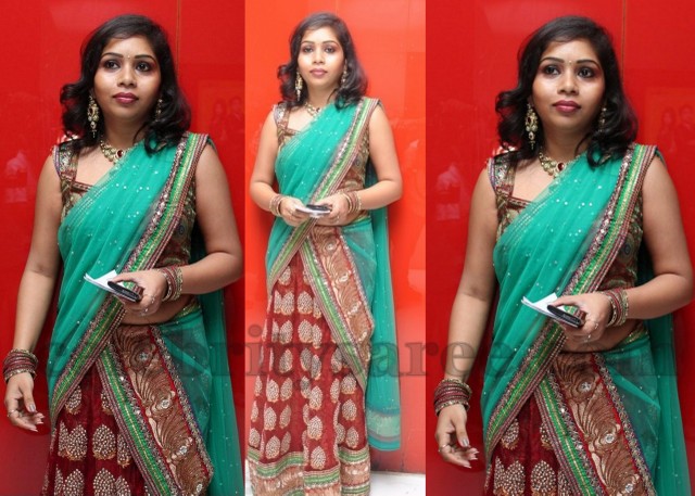 Heroine in Half Saree - Saree Blouse Patterns