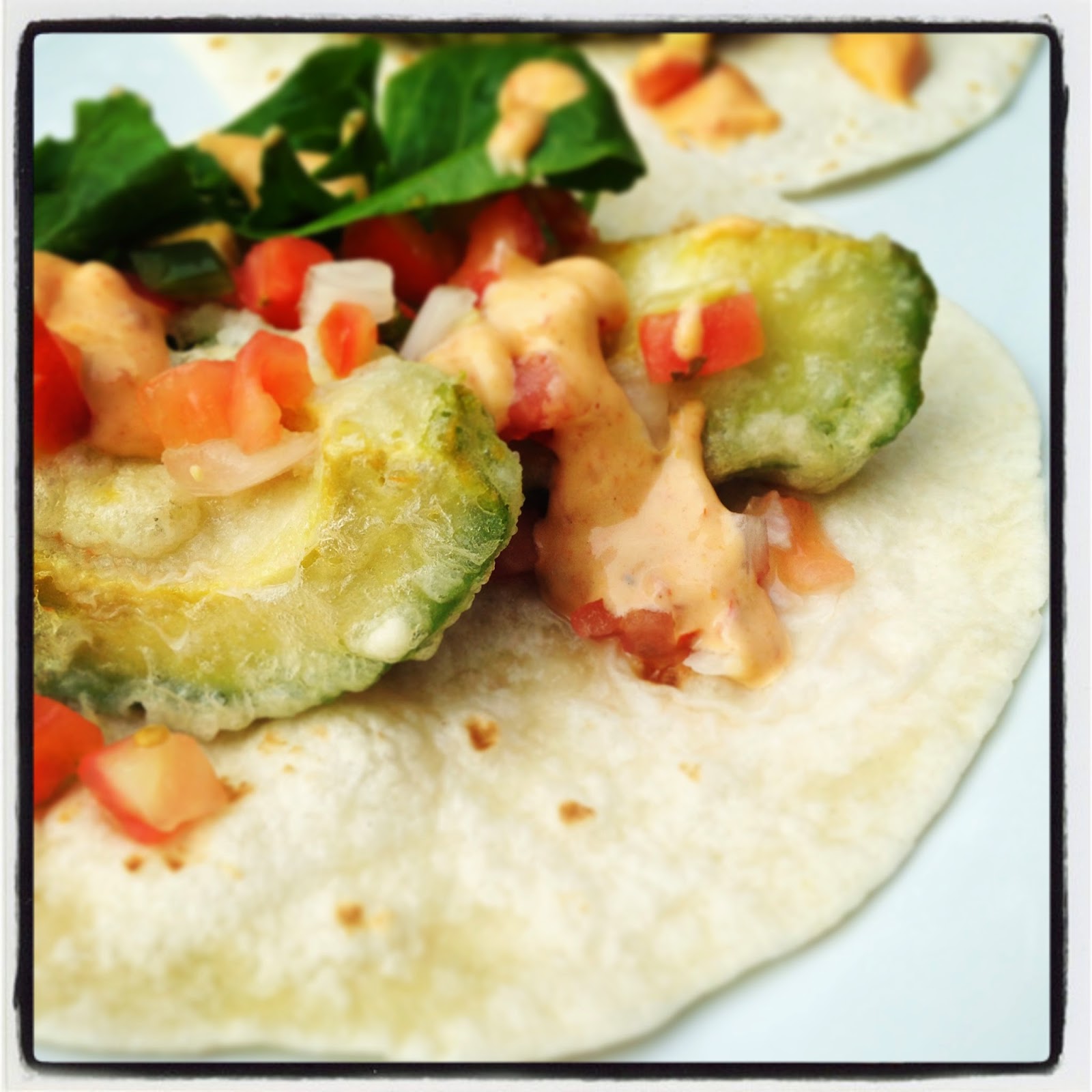 Cooking is Caring Tempura Fried Avocado Tacos with ChipotleOrange Mayo