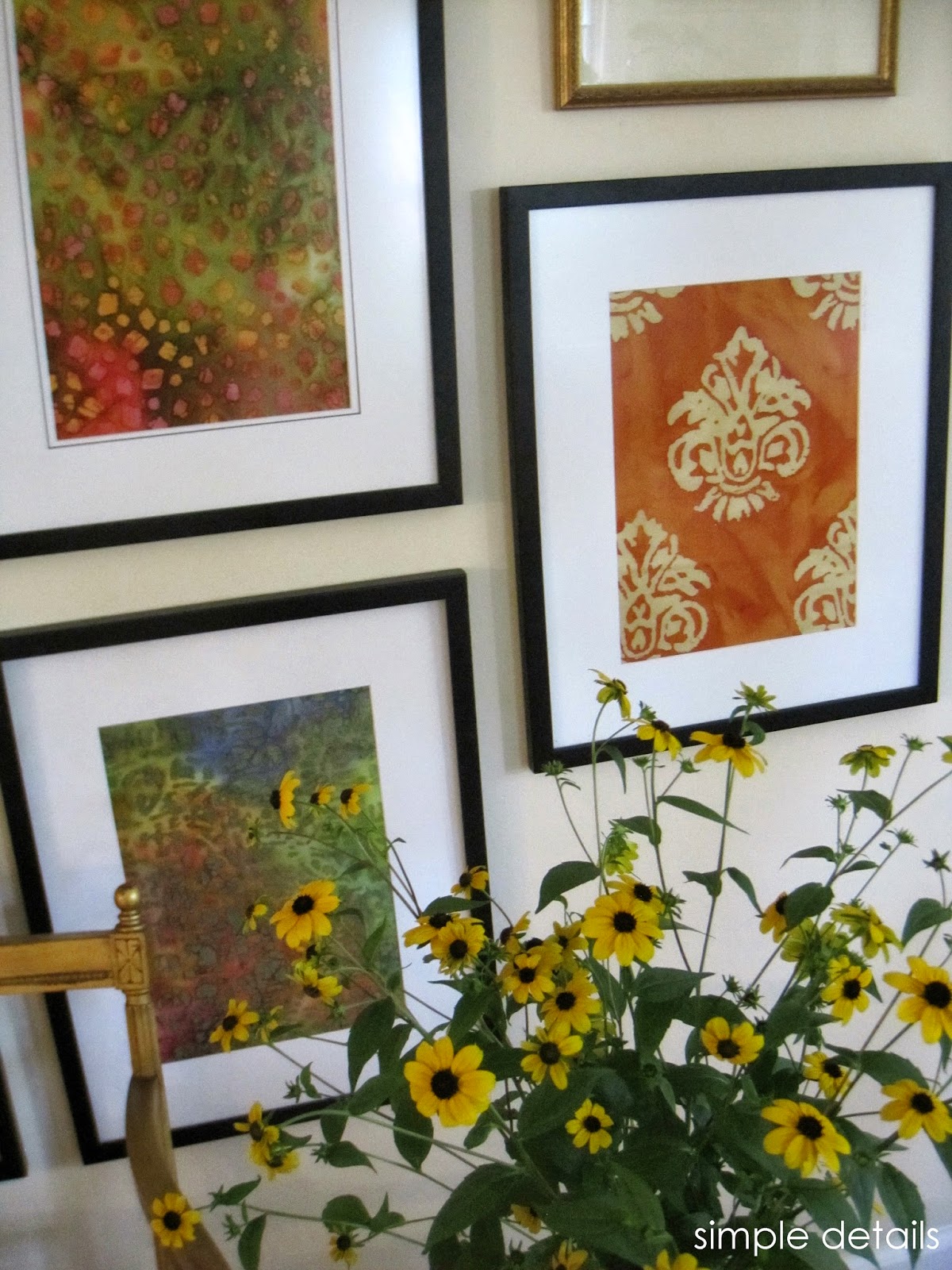 Simple Details diy framed batik fabric...