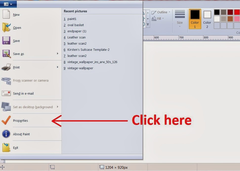 Amber's House resizing images in paint