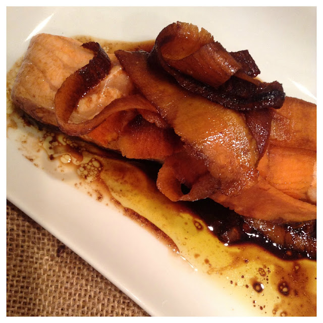 y tan flamenca! salmón en papillote con vinagre de módena salmon