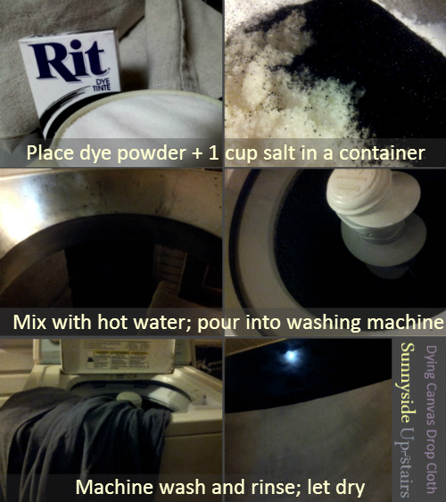 Sunnyside Upstairs Dying a Canvas Drop Cloth