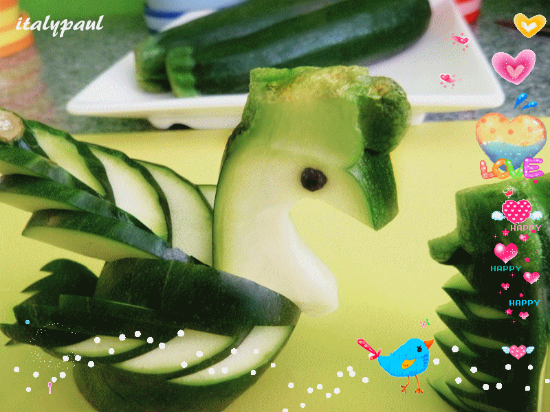 ItalyPaul Art In Fruit & Vegetable Carving Lessons Art In Zucchini