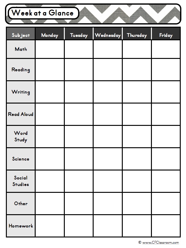 <strong>Printable Teacher Planner - Lia Griffith</strong> Teacher weekly planner template