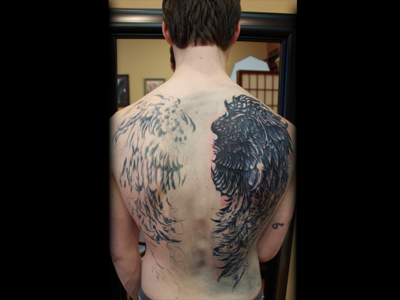 Labels sean ambrose tattoo bird wings tattoo work in progress tattoo black