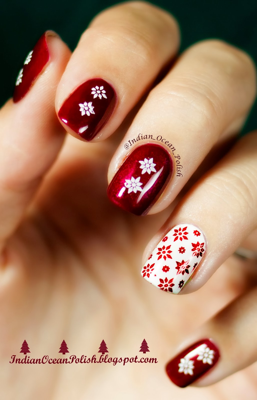 Indian Ocean Polish: Christmas 2013 Nail Art Ideas: Simple and Not So
