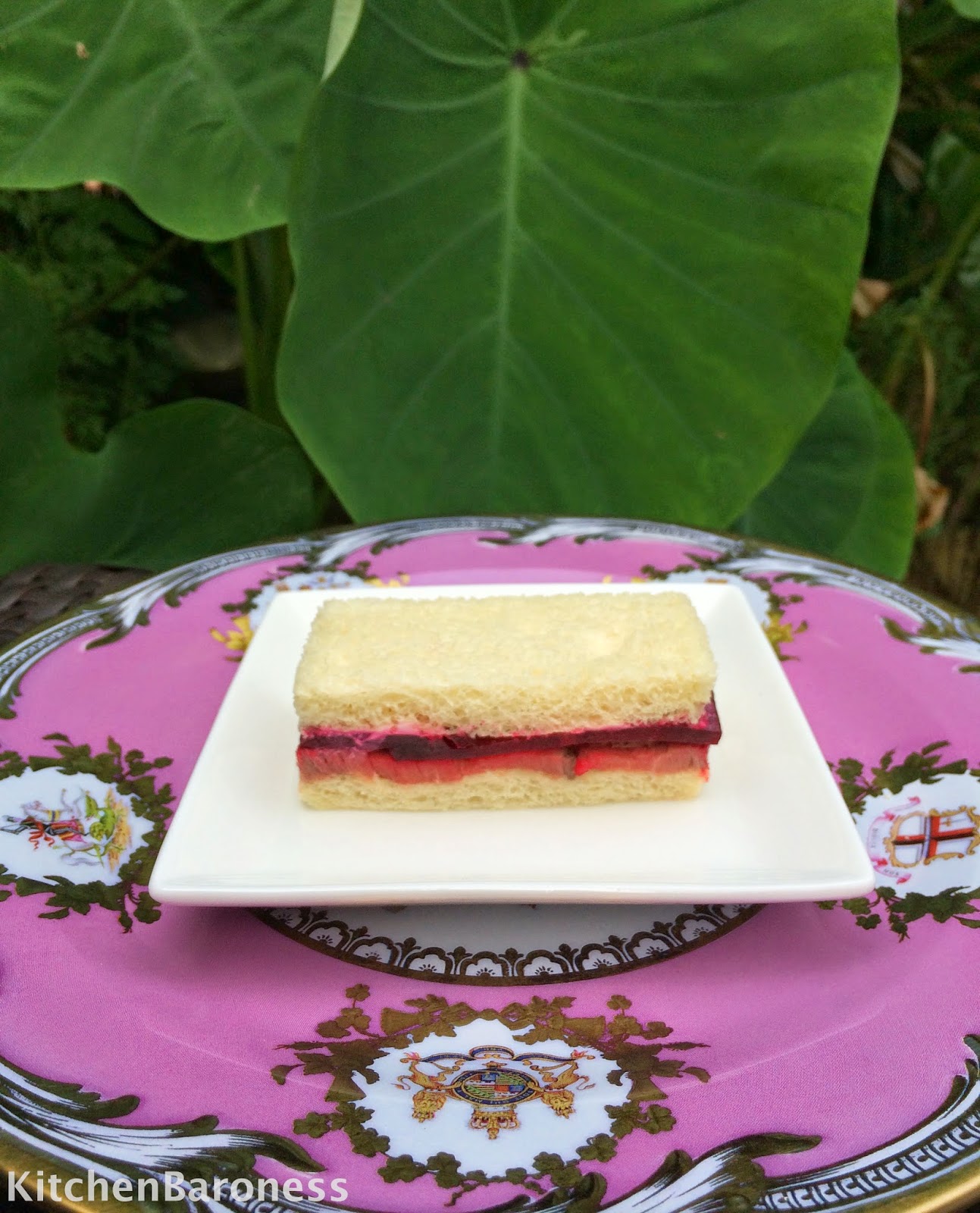 KitchenBaroness Roast Beef With Beetroot Tea Sandwiches