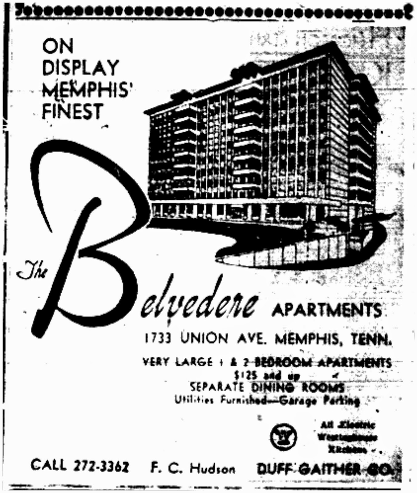 Lost Memphis 19 Belvedere Apts Crème de Memph