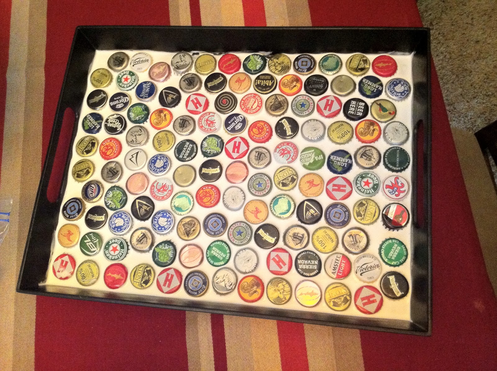 Painting Life Red & Black Beer Bottle Cap Tray
