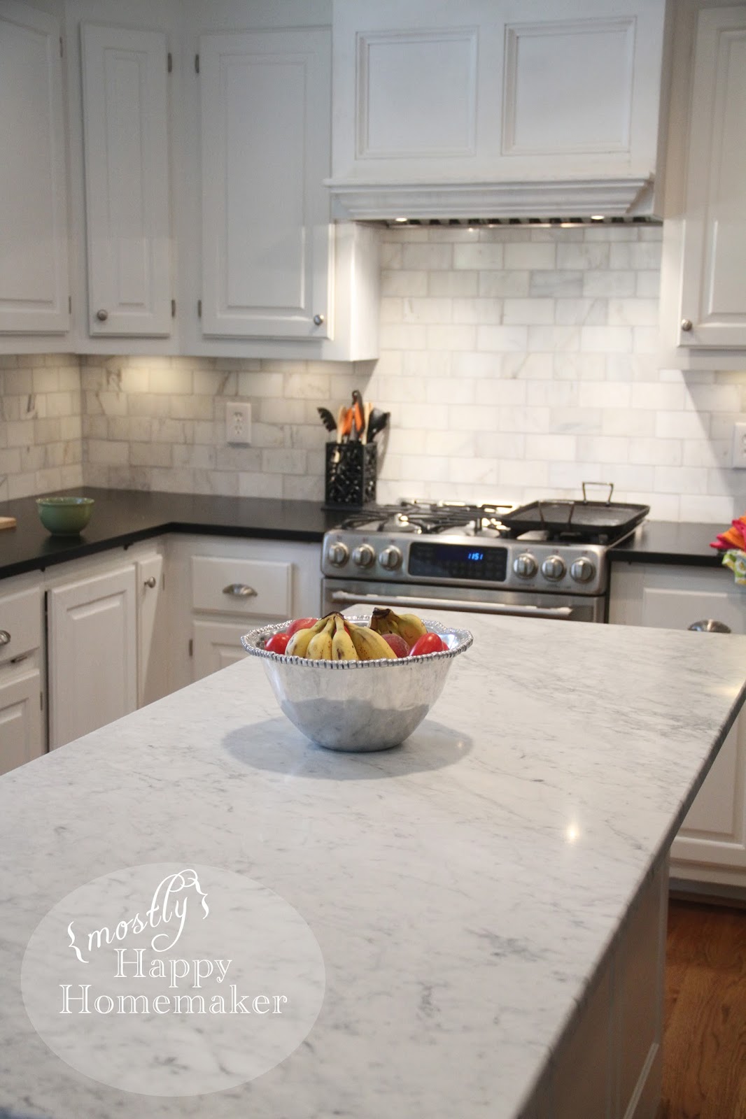 Mostly Happy Homemaker White Marble Countertop