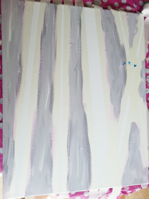 diy birch tree forest painting