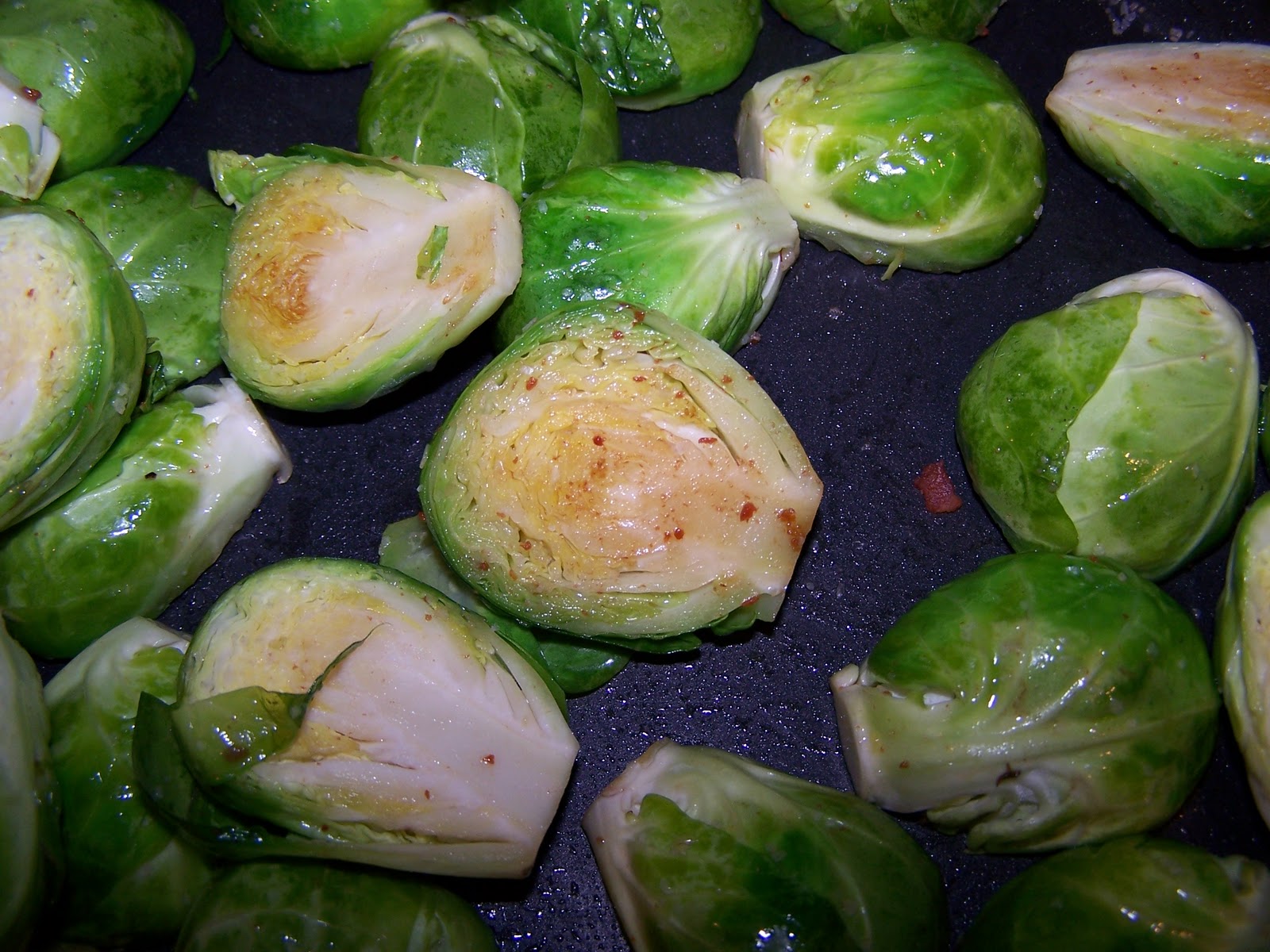 Go Ahead... Take A Bite! Brussels Sprouts With Fig Balsamic and Pancetta