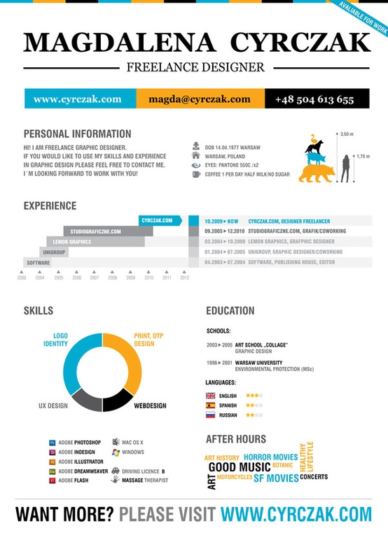 Here are some INFOGRAPHIC RESUMES to help get your creative juices ...