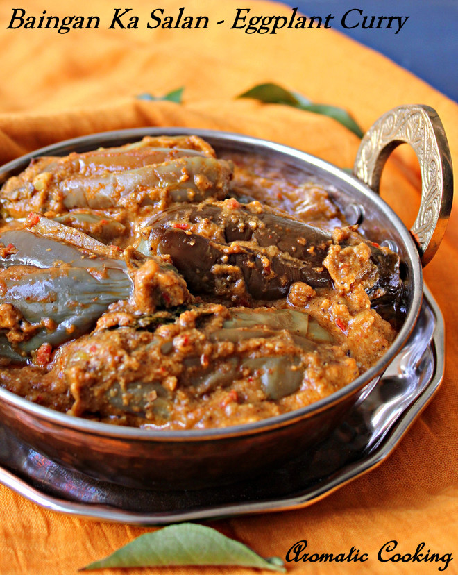 Aromatic Cooking Baingan Ka Salan/ Eggplant Curry With Peanuts And Sesame