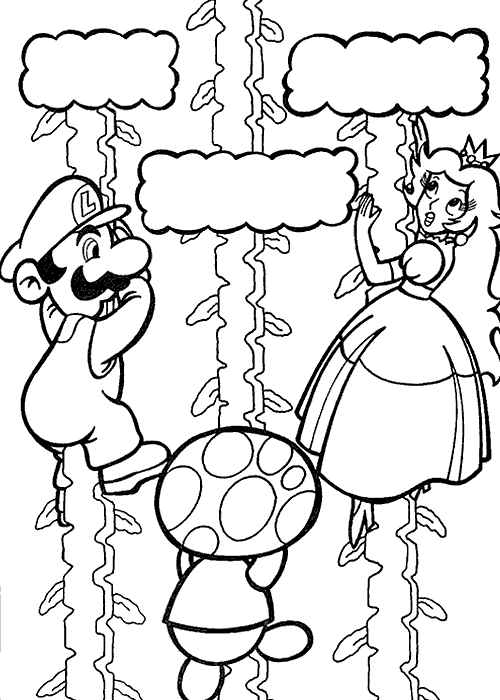 Coloring Pages Princess Peach Game