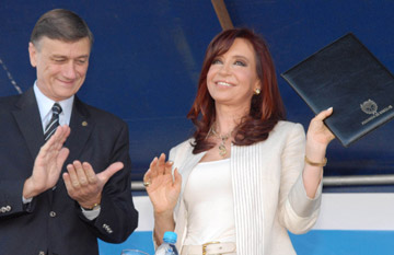 Hermes Binner y la Presidente Cristina Fernández: socios