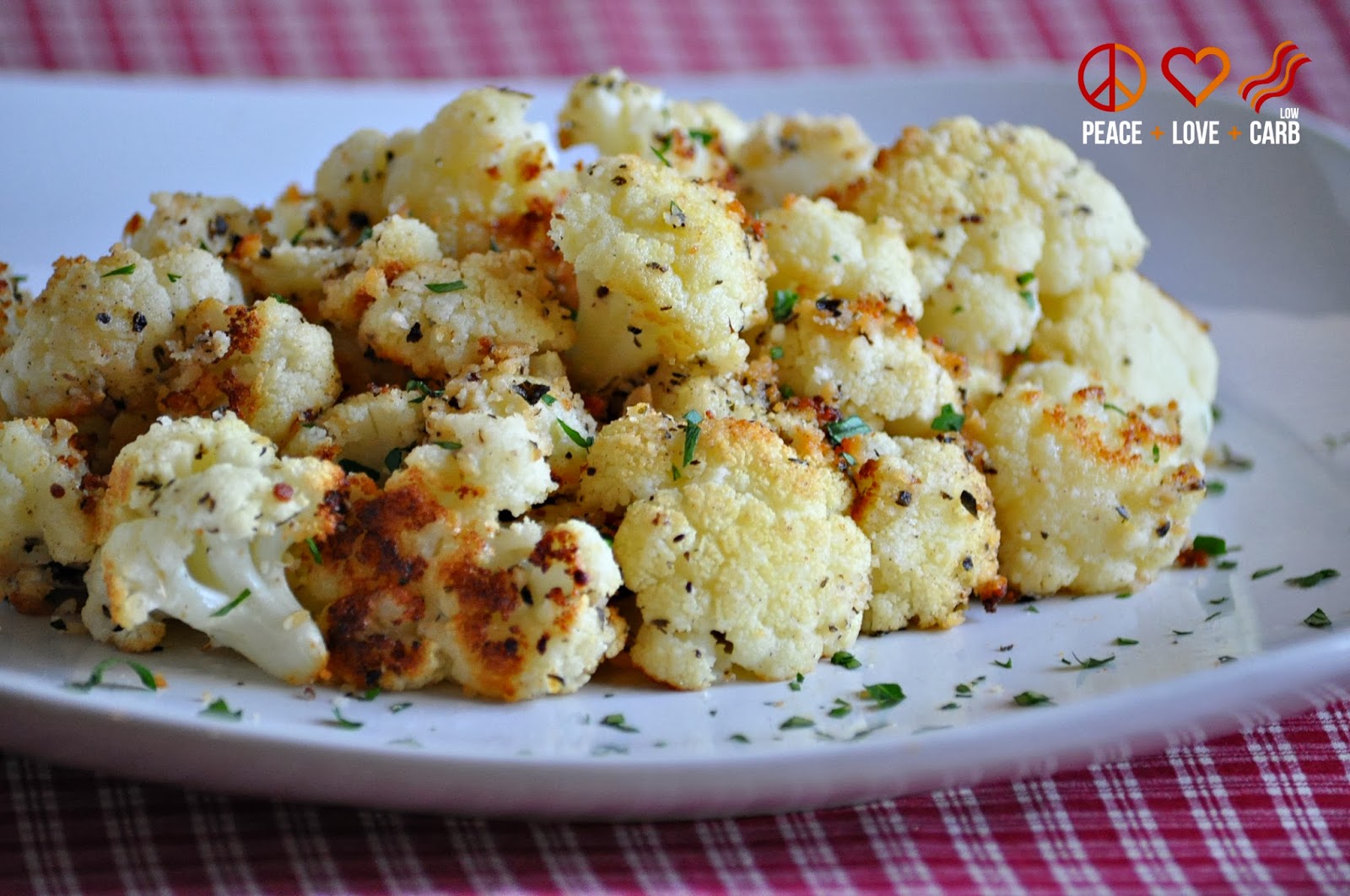 Garlic Parmesan Roasted Cauliflower Low Carb, GlutenFree, Primal